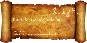 Kertész Ádám névjegykártya